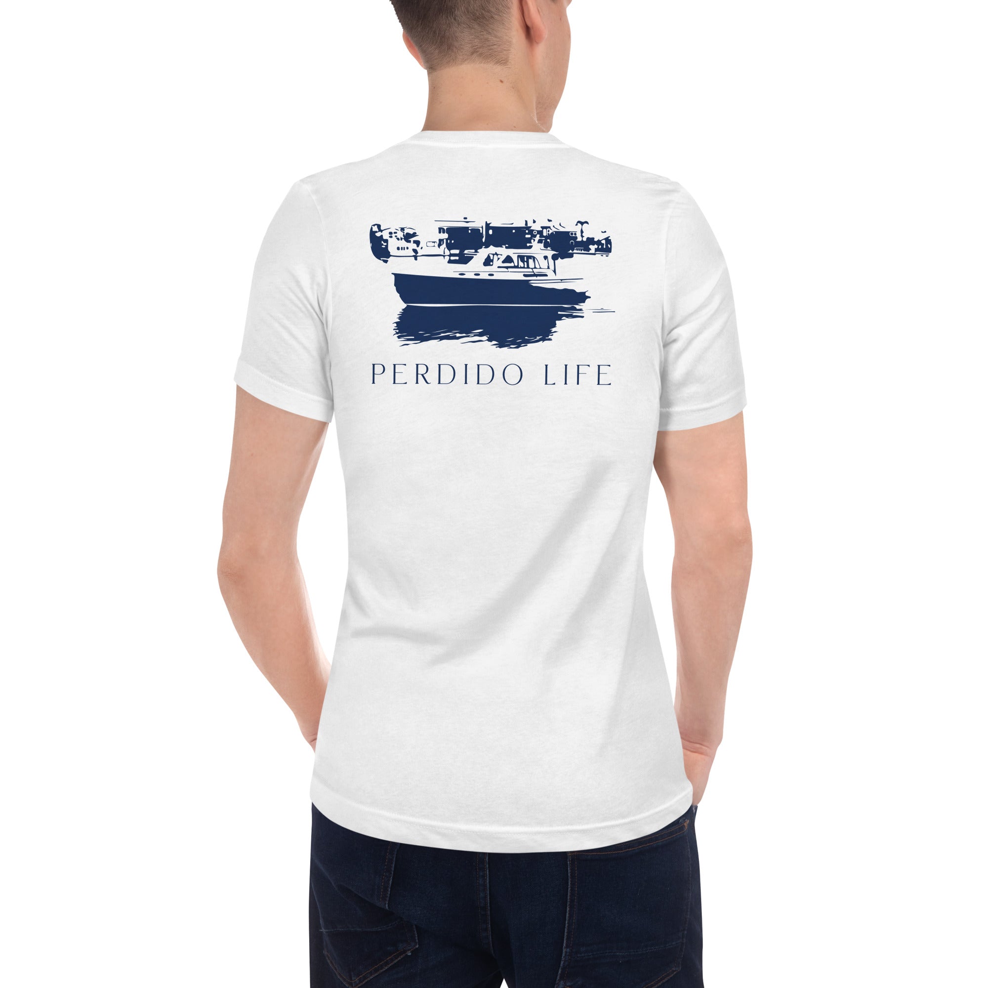 Boat & Crab Unisex Short Sleeve V-Neck T-Shirt