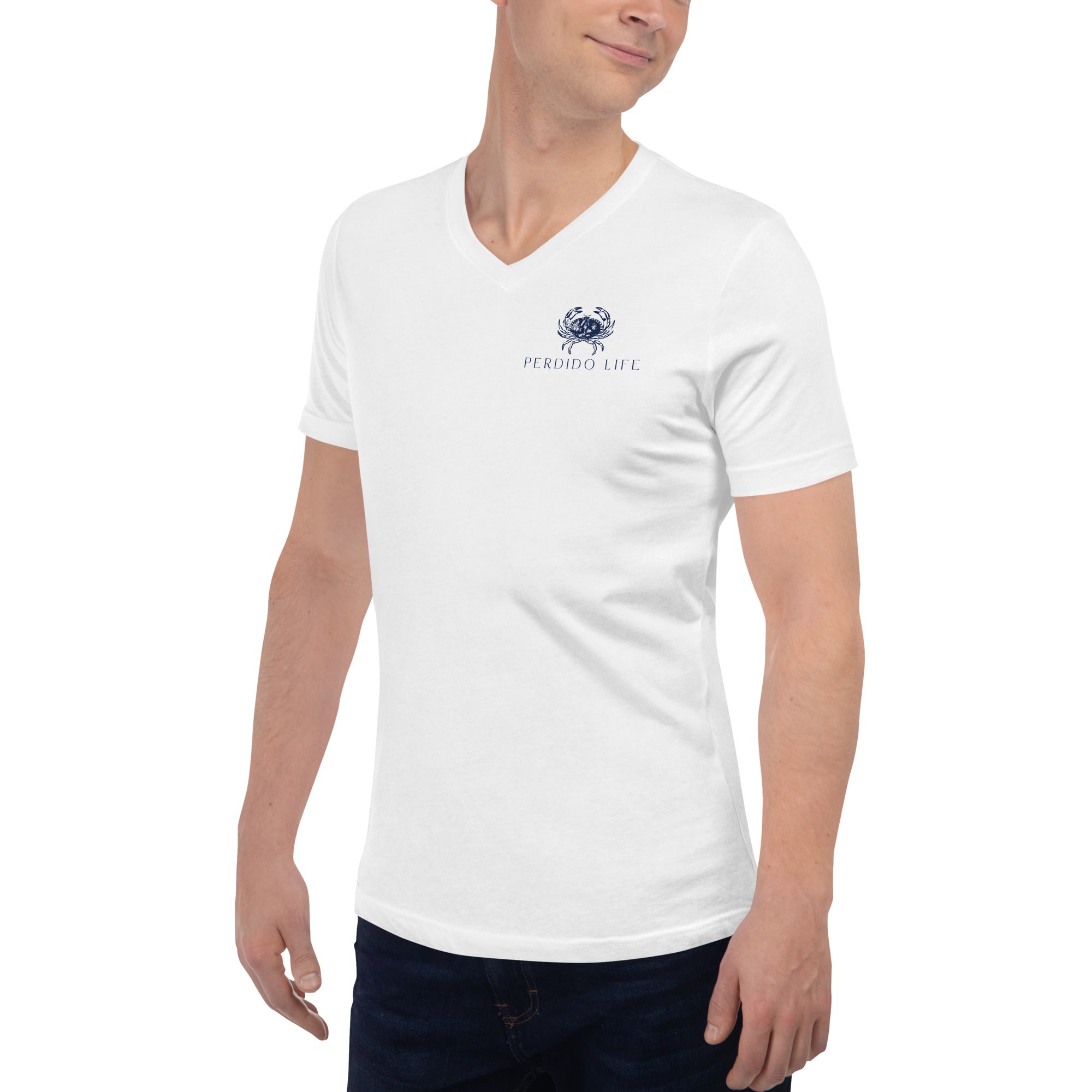 Boat & Crab Unisex Short Sleeve V-Neck T-Shirt